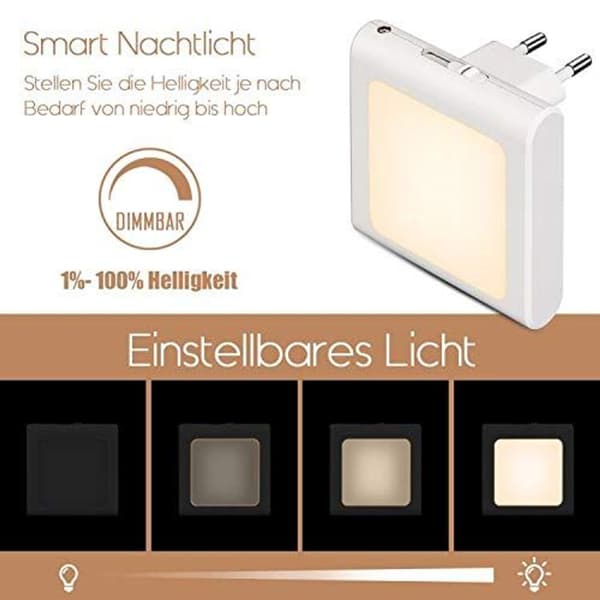 Eight-light socket with twilight sensor, brightness infinitely adjustable