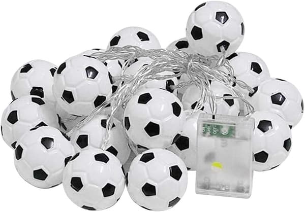 20 LED Football String Lights Decoration - Modern Ball Models Indoor Decoration Warm White Light 3M/6.56ft