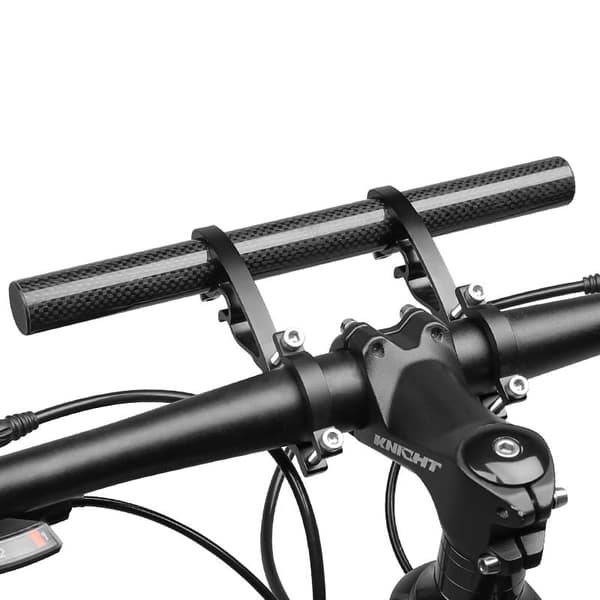 Cykelstyrforlænger, multifunktionel holder i aluminiumslegering sort