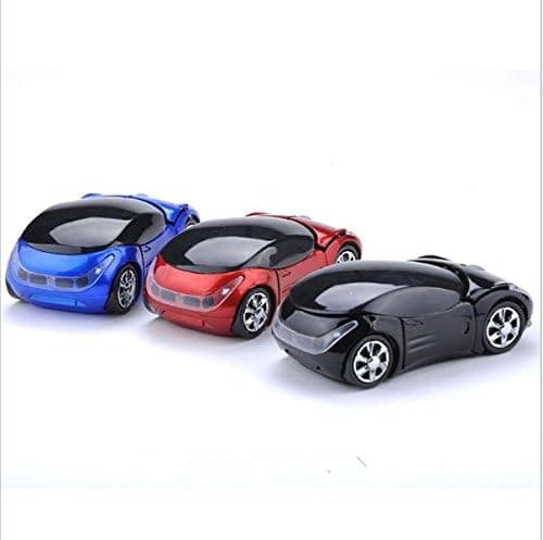 2.4G Wireless Mouse 3D Race Car Mouse, Wireless Car Optical Computer Mouse USB Receiver for Laptop PC (Car Mouse, Black)