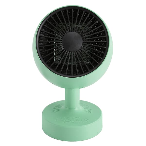 Portable Fan Heater for Both Cold and Warm Use, Adjustable Angle, Mini Heater for Home Office, Desk 100‑240V Green EU Plug