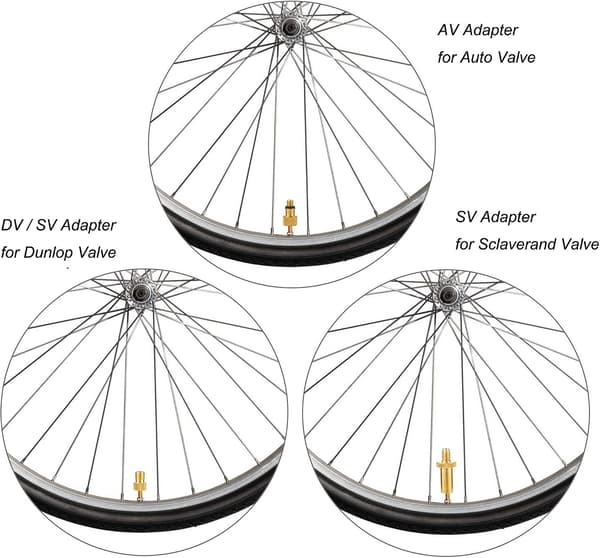 10 stk sykkelpumpeventiladaptere, sykkelventiladapter til