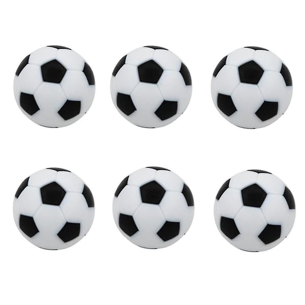 6 stk 32 mm bordfodboldbolde Foosballbolde Erstatning Sort_yux