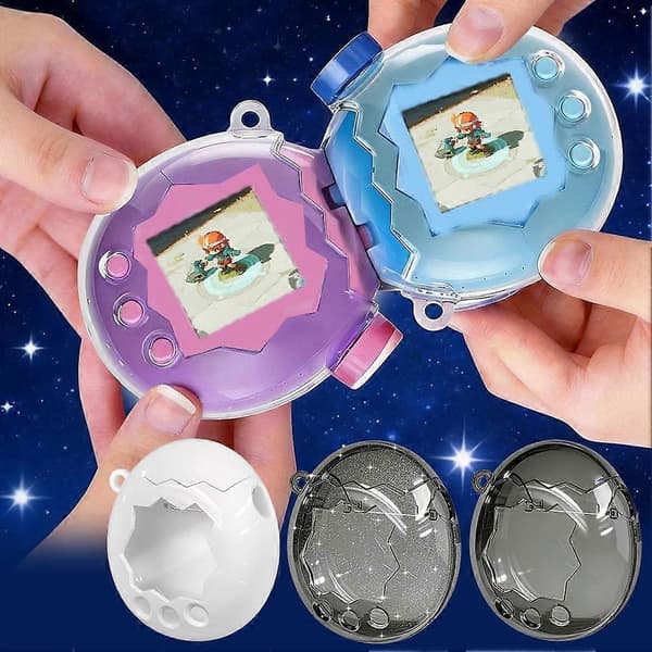 Tamagotchi Paradise Protective Case Removable Cracked Egg Design Hard Shell Protection Portable white white