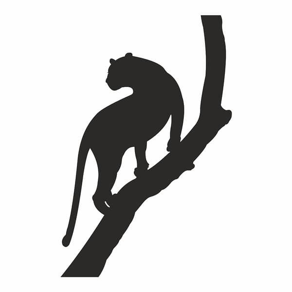 Pantteri puussa seinätarra