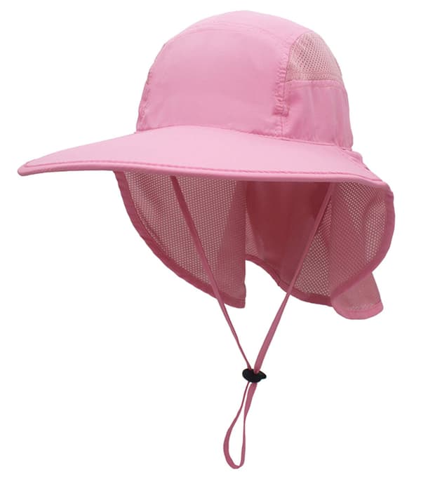 Solhatt UPF 50+ Mesh med nakkehette Pustende Pakkbar Hatt