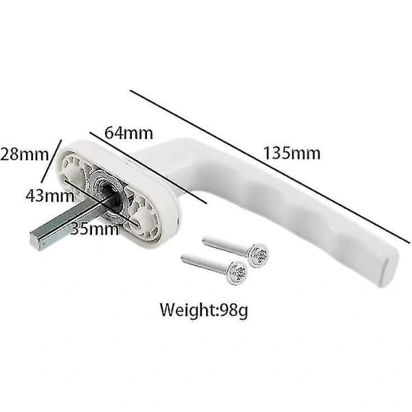 White Window Handle, 4-pack Universal Window Handles, Aluminum Window Handle Fits Left and Right-FA-
