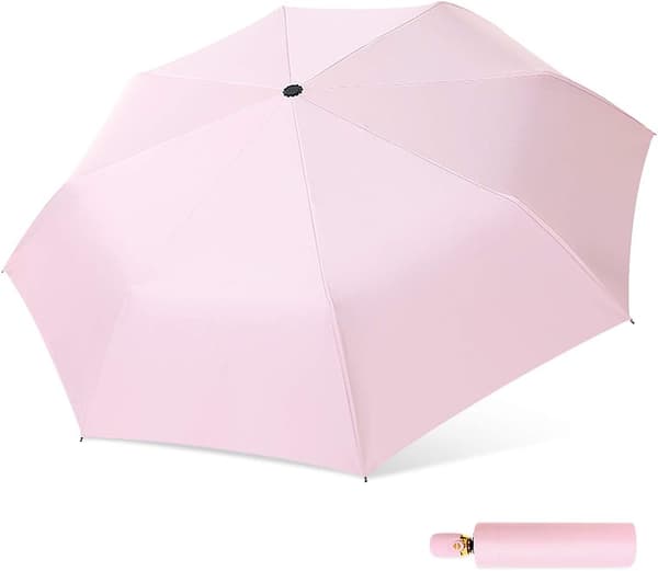 Automatisk foldbar parasol til kvinder Solbeskyttelse Anti-UV Kompakt P