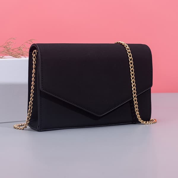 En sort (ca. 22*5*15 cm) Dame Clutch Elegant Clutch Tasker fo