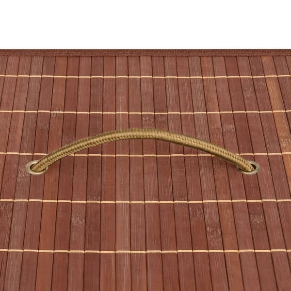 vidaXL Laundry basket bamboo with 2 sections brown 72 L Brun brown