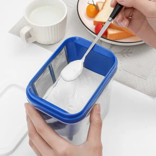 Hem Grekisk Yoghurt Sil Stor Kapacitet Mat Sil Kopp Köksredskap Rund