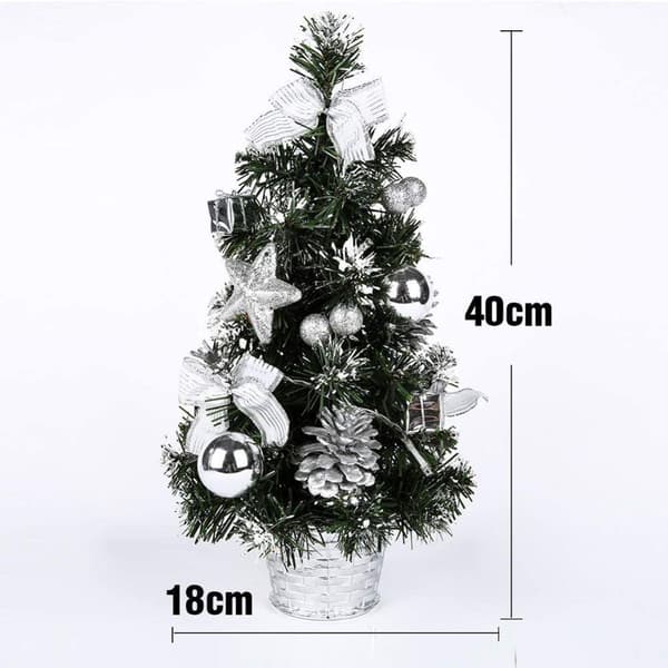 CHOSMO Mini juletrelys 40CM kunstig med belysning liten KLB