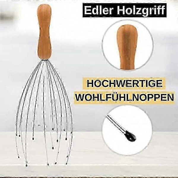 24-fingret bambu hovedmassager til varig afslapning