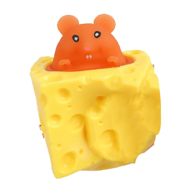 Squeeze Toy Stress Relief Decompression Cute Animal Squeeze Cup for Work Learning Cheese Mouse
