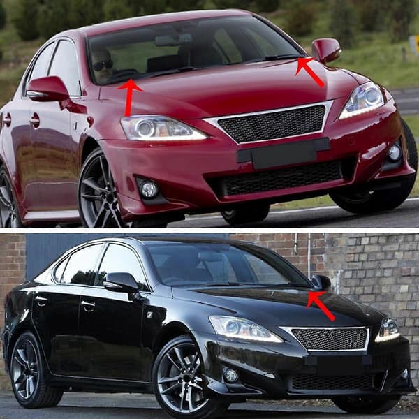 1 Pair Windshield Pillar Molding with Clips Kit for Lexus IS250 06-13