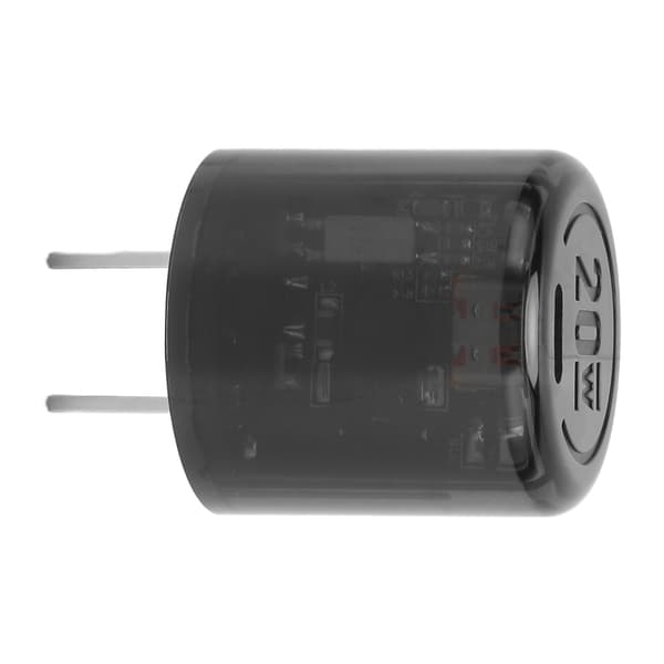 20W hurtigoplader PC gennemsigtig USB C-interface vægoplader mobiltilbehør til iPhone 13 12 11 US-stik 100-240V sort