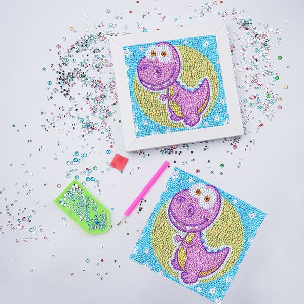 Diamond Painting Dinosaur Pattern Preschool Handmade DIY Craft Gift Home Decor