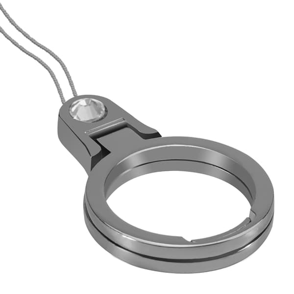 Universal 2 i 1 mobilholder og snor fingerringrem metalstativ