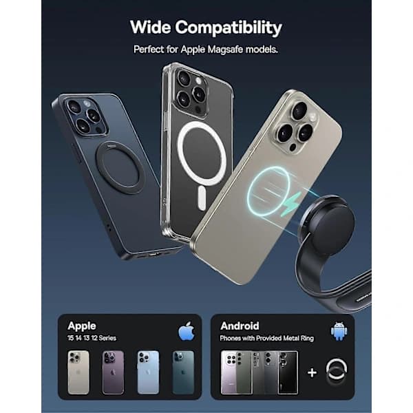 Magsafe Billader Telefonholder 15W Magnetisk Bilholder for Telefon, C02pro