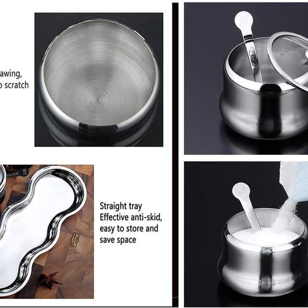 Stainless Steel Spice Jar for Kitchen