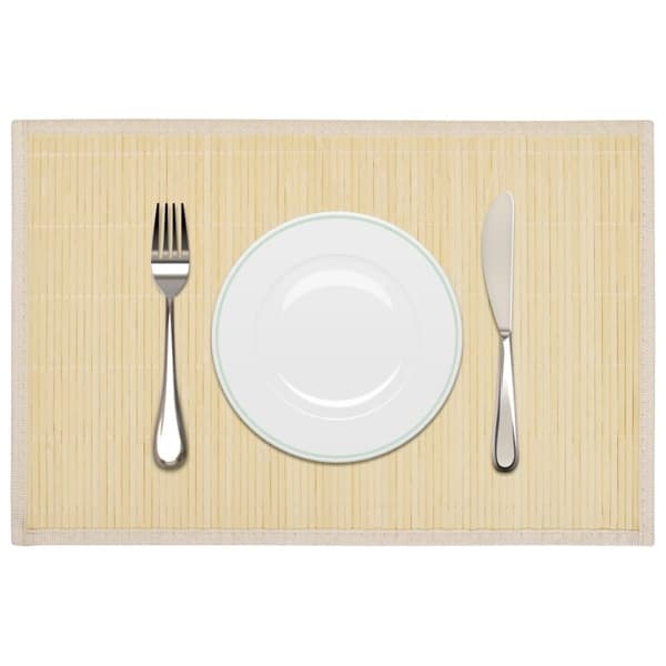 vidaXL 6 bambu-pöytätablettia 30 x 45 cm luonnonväri Beige beige