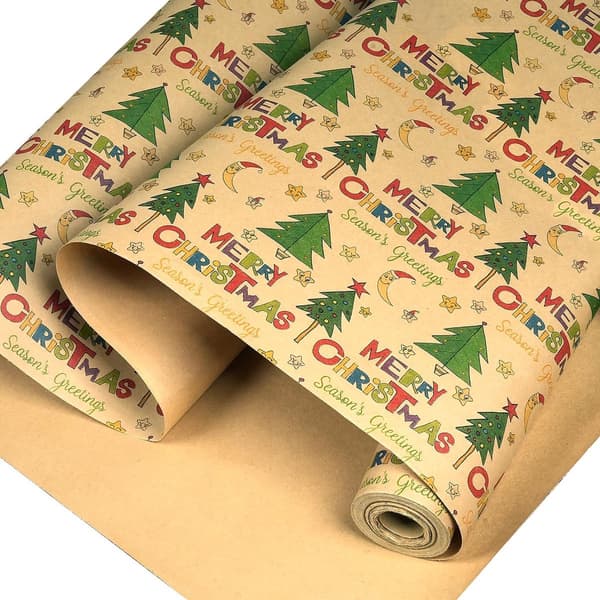 Presentpapper - Julpresentpapper - Julklappspapper - Presentpapper med figurer - 43 x 300cm - 1 Rulle