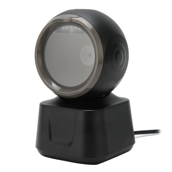 Desktop Barcode Scanner High Speed LED Indicator Prompt Tones Large Window Barcode Reader for Market Bank Store