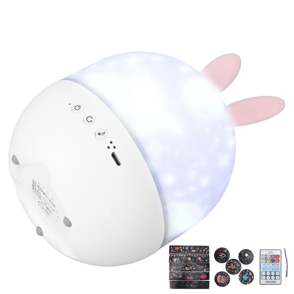 Colorful LED Lamp USB Powered Romantic Music Remote Control Rotating Projection Night Light