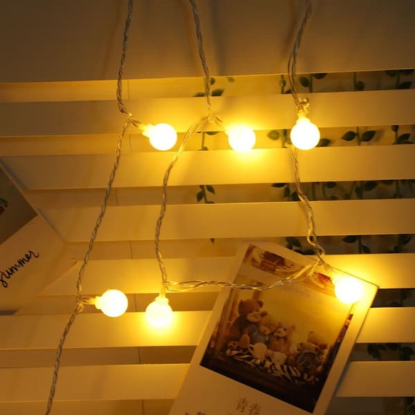 10m/32.8ft 80LED LED-lyskæde Rund bold USB-lampe Dekoration til KLB