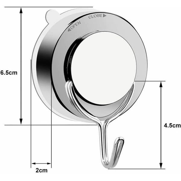 Vacuum Suction Cup Hook, Suction Cup Hook for Bathroom, Toilet, Kitchen, Suction Wall Hook, L