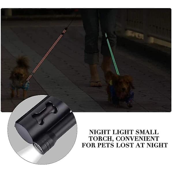 Betterlif Double Retractable Dog Leash, 3m Double Leash for Two Dogs Smooth Double Dog Leash with Non-Slip Handle, for Small and Medium D