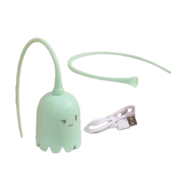 Interactive Cat Toy USB Cat Pet Silicone Automatically Rotates Mouse Tail. Kitten Teaser Green