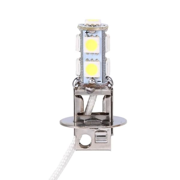 9SMD, 2x H3 5050 Hvit 9 SMD LED Xenon DC12V Bil Auto KLB