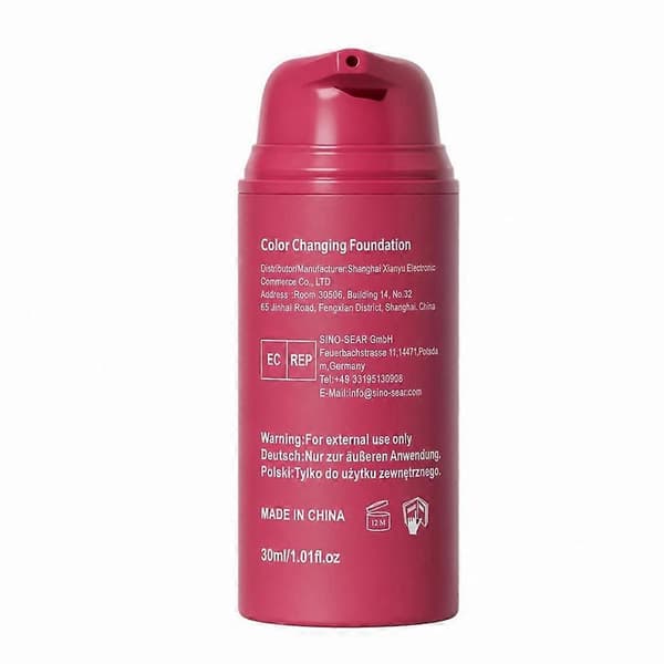 Fargeskiftende Foundation 30ml SPF 20 Flytende Sminke med Concealer