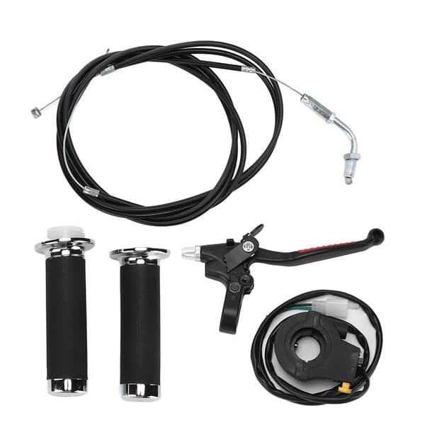 Throttle Clutch Handlebar Kit Waterproof Ergonomic Replacement for 49cc 60cc 66cc 80cc Motorized Bicycle