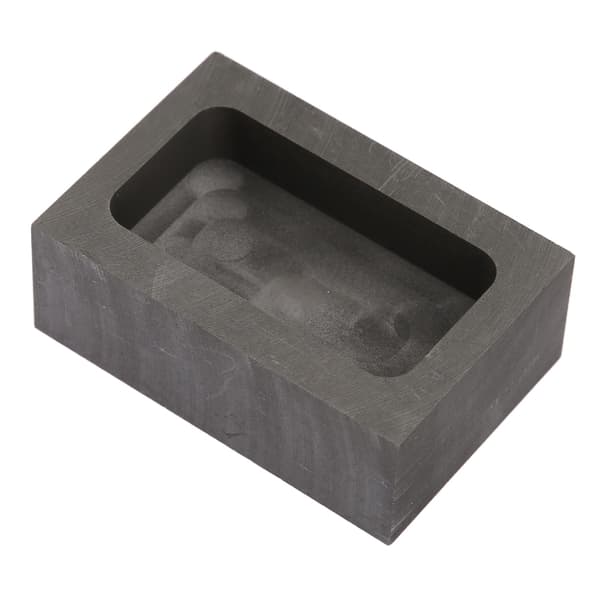 Rektangulær grafitbarreform Hurtig opvarmning Køling Metalsmelteform til støbning raffinering 5,6 x 3,8 x 2 cm