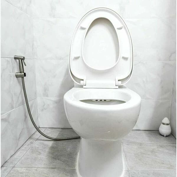 WC-bidee-setti käsihanasuihkulla, bideesuihku, WC-suihkupää letkulla + terästeline + 2 liitintä