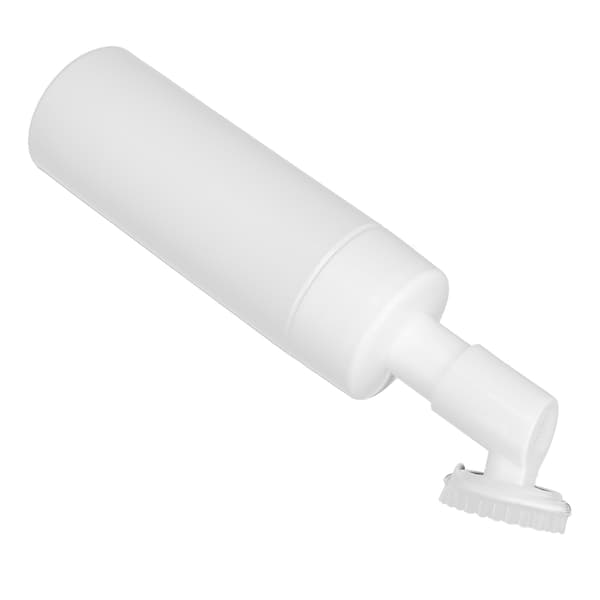 White Facial Cleanser Foaming Bottle Silicone Brush Refillable Empty Mousse Foaming Bottle 150ml