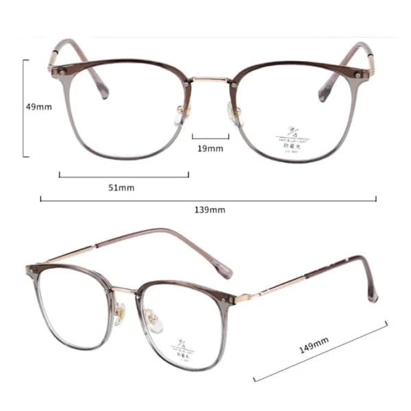 【PP】 Unisex Blue Light Glasses Without Strength - White Rose Gold