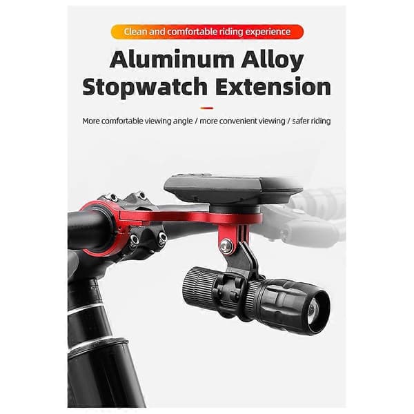 Extended Bicycle Computer Mount for Handlebar GPS Mount for Garmin/Bryton/Cateye/GoPro Camera B Red Red