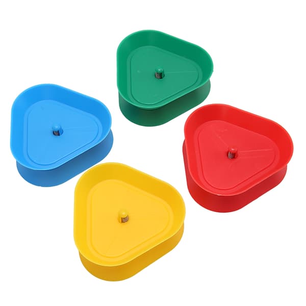 Triangular Card Holder 4 Colors Round Edge Spring Design Poker Holder for Adults Kids