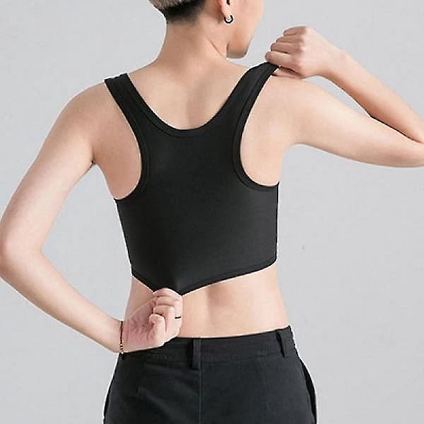 Åndbar trådløs brystbindende tanktop til kvinder S sort