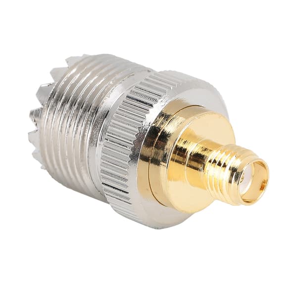 2 stk. SMA hun til UHF hun adapterstik messing 50 Ohm stik til antenner