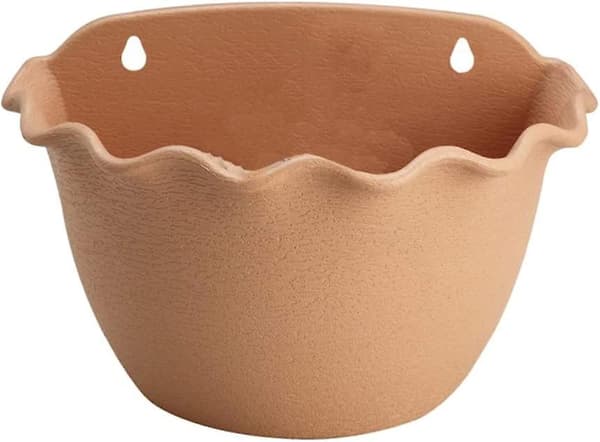 Wall Hanging Flower Pots Half Circle Flower Pots Wall Decor Brown S
