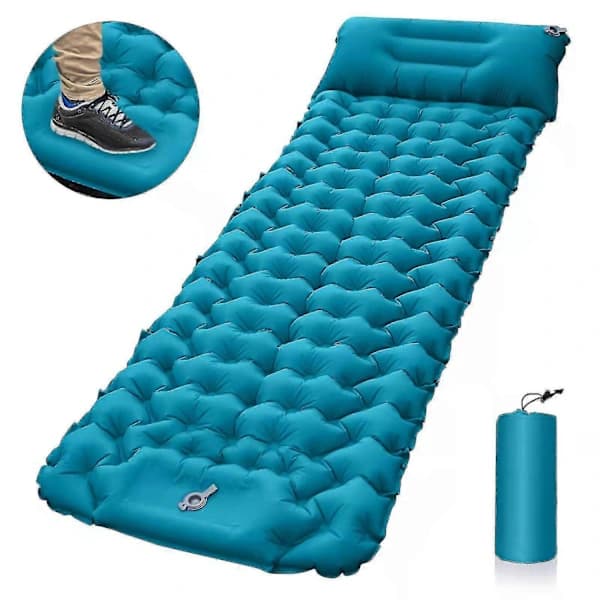 Self-inflating sleeping pad for camping: Thick, lightweight single mattress for camping, inflatable and connectable double mattress