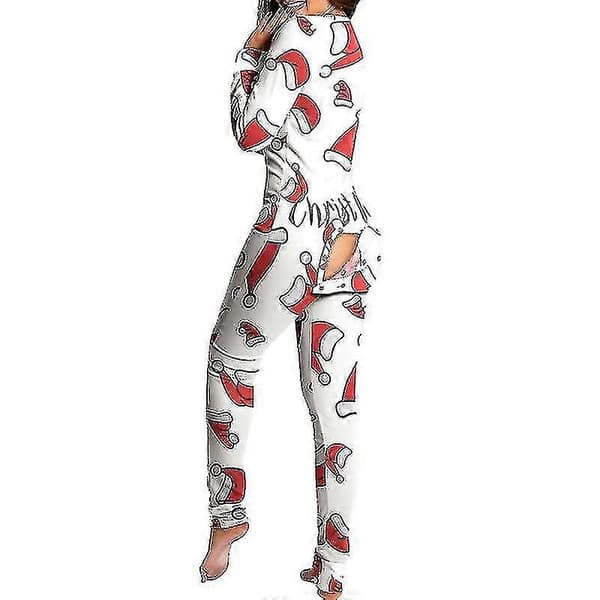 Pyjamas Dam Jumpsuit Dam Sovkläder Kostym Bak Rumpa Öppen Ass Loungewear