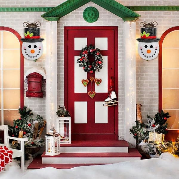 Snowman Christmas Porch Light Covers Snowman Decorations