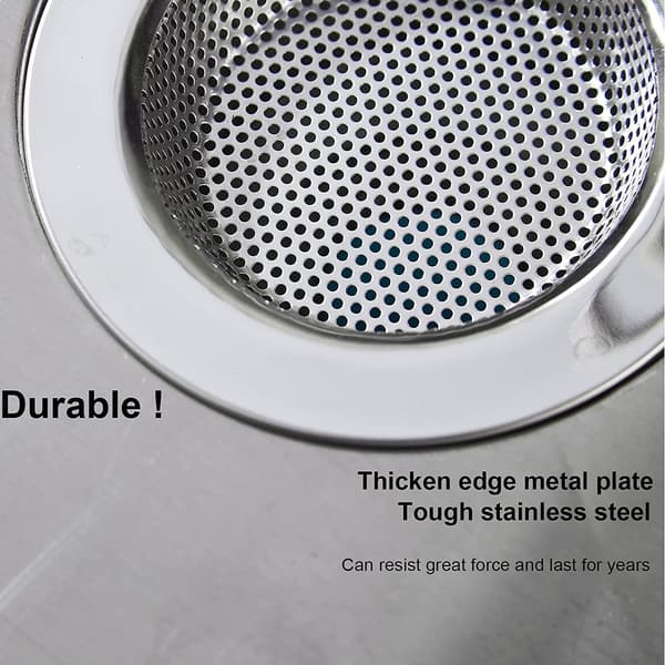 Stainless Steel Kitchen Sink Strainer, Kitchen Sink Drain Strainer, Sink Strainer for Kitchen Sink, Wide Side 4.3 \" Diameter (Set of 2)