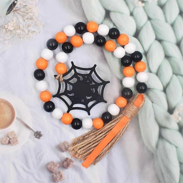 1 stk Halloween Treperle Dusk Girlander Spindelvev Hatt Perlepynt, Halloween Dekor Stil 1 Style 1
