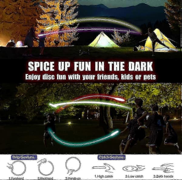 2025 Luminous LED Frisbee - 38 RGB LED Lights, 7+5 Light Modes, Rechargeable